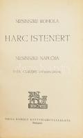 Nizsinszkij Romola: Harc Istenért. Nizsinszkij naplója. Paul Claudel utóhangjával. Bp.,[1935.], Grill Károly, 223 p. Kiadói aranyozott egészbőr-kötés, kopott borítóval, hiányzó táblákkal, foltos.  Számozott (9./150), a szerző által aláírt példány. Egy plusz lappal: &quot;Báró Hatvany Ferenc példánya&quot;. Báró Hatvany Ferenc (1881-1958) festőművész és műgyűjtő, Hatvany Lajos író öccse.   Vaclav Nyizsinszkij (1889-1950) lengyel származású orosz balett-táncos, minden idők legkiválóbb férfitáncosa.