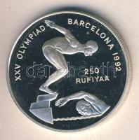 Maldív-szigetek 1990. 250R Ag "Olimpia-úszás" T:PP