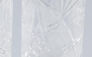 Kristály vizes pohár készlet. Hat személyes, hibátlan 9,5 cm 1 dl