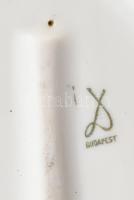 Drasche térdelő női akt, fehér mázas porcelán, jelzett, hibátlan, m: 13 cm