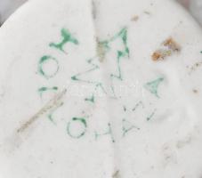 4 darab Hollóházi virágmintás miniváza, jelzéssel, hibátlan, m: 5,5 cm