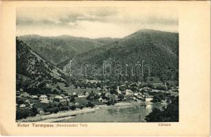 Vöröstoronyi-szoros, Roter Turmpass, Roter-Turm-Pass, Pasul Turnu Rosu; Rumänischer Teil, Caineni / Román oldal, Caineni látképe. Jos. Drotleff Nr. 351. 1917. / Romanian side, general view (EK)