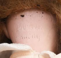 Heubach Köppelsdorf antik porcelánbaba, tarkóján jelzet, szép állapotú, m: 45 cm