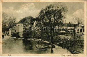 1935 Bő (Sárvár), utca és malom (gyűrődések / creases)