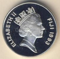 Fiji-szigetek 1993. 10$ Ag "Labdarúgó VB" T:exPP