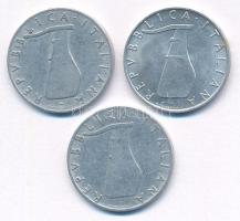 Olaszország 1953-1955. 5L Al (3xklf évjárat)T:XF,VF
Italy 1953-1955. 5 Lire Al (3xdiff year of mint...