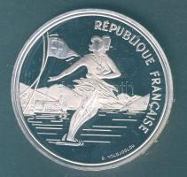 Franciaország 1989. 100Fr Ag "Téli olimpia-műkorcsolya" T:exPP