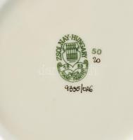 Zsolnay virágmintás ékszeres tálka, jelzéssel, hibátlan, d: 12 cm