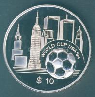 Kelet-Karib Államok 1994. 10$ Ag "Labdarúgó VB" T:PP