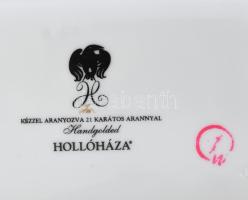 Hollóházi Szász Endre által tervezett mintával díszített bonbonier. Matricás, jelzett, kis kopással,...
