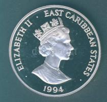 Kelet-Karib Államok 1994. 10$ Ag "Labdarúgó VB" T:PP