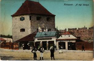 Kolozsvár, Cluj; régi bástya, Voith Tivadar és Streck József üzlete. Stief Jenő kiadása / old bastion tower shops (r)