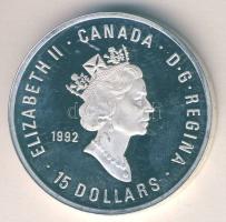 Kanada 1992. 15$ Ag "Olimpia-Edzés" T:PP