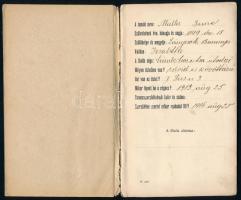 1915 Ellenőrző könyv izraelita vallású személy részére