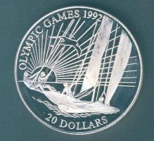 Kiribati 1992. 20$ Ag "Olimpia-vitorlázás" T:exPP