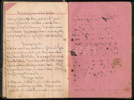 cca 1910 Nagycétény, kézzel írt szakácskönyv