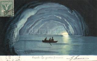 Neaples, Le grotta Azzuria litho s:A Coppola