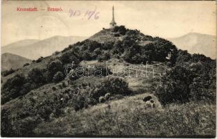 1913 Brassó, Kronstadt, Brasov; Árpád szobor / Hungarian Millennium monument