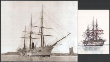 Ritka osztrák-magyar hadihajókról készült fotók modern nagyítása, vagy nyomata: Aurora 1873, Fasana,...