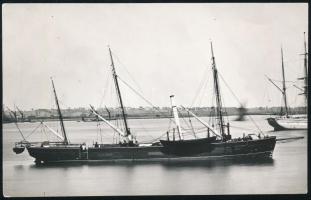 S.M.S. Gemse (1866-1897), harmadosztályú ágyúnaszád fényképe, Modern nagyítás 15x9 cm / Modern repoduction of small third-class gunboat S.M.S. Gemse