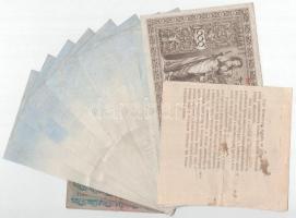 Vegyes: Német Birodalom 1910. 1000M + 1923. 500M (10db, közte 2db sorszámkövető) + Ausztria 1922. 10...