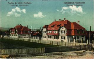 Péterfalva, Petersdorf, Petresti; Fabrica de hartie Petrifalau, Locuintele functionarilor / Petersdorfer Papierfabrik, Beamten-Wohnhäuser / Papírgyár, tiszti lakások / paper mill, factory, officers' apartments