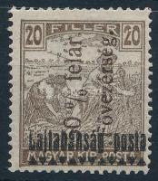 Nyugat-Magyarország III. 1921 Arató 20f a hátoldali felülnyomat a képoldalra is rákerült!!! Bodor vi...