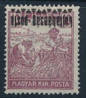Nyugat-Magyarország III. 1921 Arató 10f fordított felülnyomással, Bodor vizsgálójellel