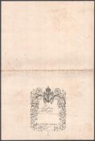 1918 Haditengerészeti kinvevezés Krasznay Béla tartalékos zászlósnak. Ottokar Schubert (1865-1975) e...