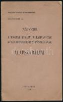 1912 A Magyar Királyi Államvasutak külön betegsegélyező-pénztárának alapszabályai. Bp., 1912, Franklin-ny., 32 p. Kiadói tűzött papírkötés.