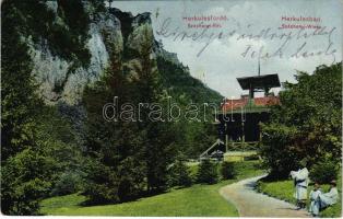 1909 Herkulesfürdő, Baile Herculane; Széchenyi rét. Eberle Keresztély kiadása / Széchenyi-Wiese / meadow