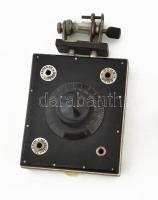 cca 1930 Emaco Luxus 4000 detektoros rádióhoz fejhallgató, jelzéssel, sérüléssel + Rádió detektor ki...