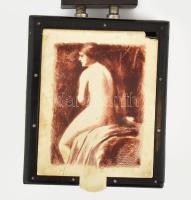 cca 1930 Emaco Luxus 4000 detektoros rádióhoz fejhallgató, jelzéssel, sérüléssel + Rádió detektor ki...