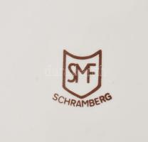 Schramberg porcelán melegen tartó gyermektál, kottás mesemintával, matricás, jelzéssel, dugóval. Mel...