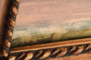 Emőd Aurél (1897-1958): Zöldellő táj. Akvarell, papír, jelzett. Üvegezett fakeretben, 22×30 cm