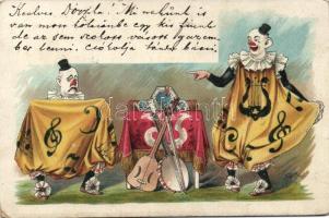 1899 Clowns litho, s: Roick