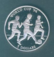 Cook-szigetek 1991. 5$ Ag "Labdarúgó VB" T:PP
