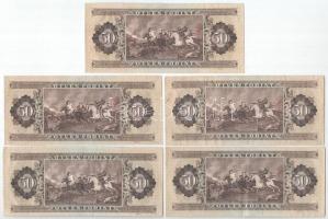 1980. 50Ft (5x) T:F többségében szép papír