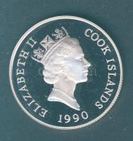 Cook-szigetek 1990. 10$ Ag "Kolombusz" T:PP