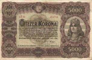 1920. 5000K T:II/III két pici lyukkal
