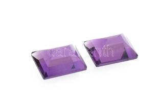 Csiszolt ametiszt pár, 2 db, 2,77 cts, 8×6 mm