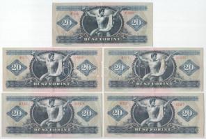 1969. 20Ft (5x) T:F szép papír 
Adamo F15