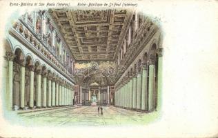 Rome, Roma; Basilica di San Paolo interior