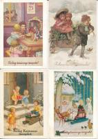 KARÁCSONY - 46 db MODERN reprint üdvözlő képeslap. Képzőművészeti Alap / CHRISTMAS - 46 modern reprint greeting postcards in mixed quality