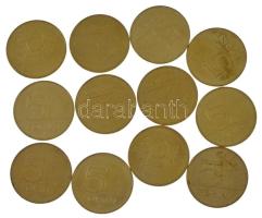 2021. 5Ft Cu-Ni-Zn "75 éves a Forint" (összesen 12db, ebből 6xklf) T:AU,XF