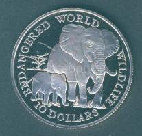 Cook-szigetek 1990. 10$ Ag "Veszélyeztetett vadállatok" T:PP