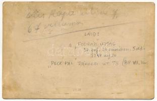 Budapest VII. Rákóczi út 78., Peck Pál fodrászterem üzlete, borbély és fodrász, Bubi, babi, Eton női...