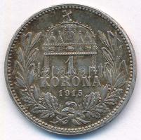 1915KB 1K Ag "Ferenc József" T:AU patina Adamo K5.1