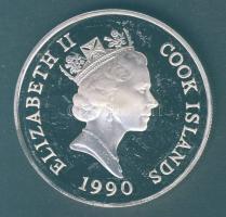 Cook-szigetek 1990. 50$ Ag "Olimpia-futás" T:exPP