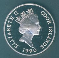 Cook-szigetek 1990. 50$ Ag "Olimpia-futás" T:exPP